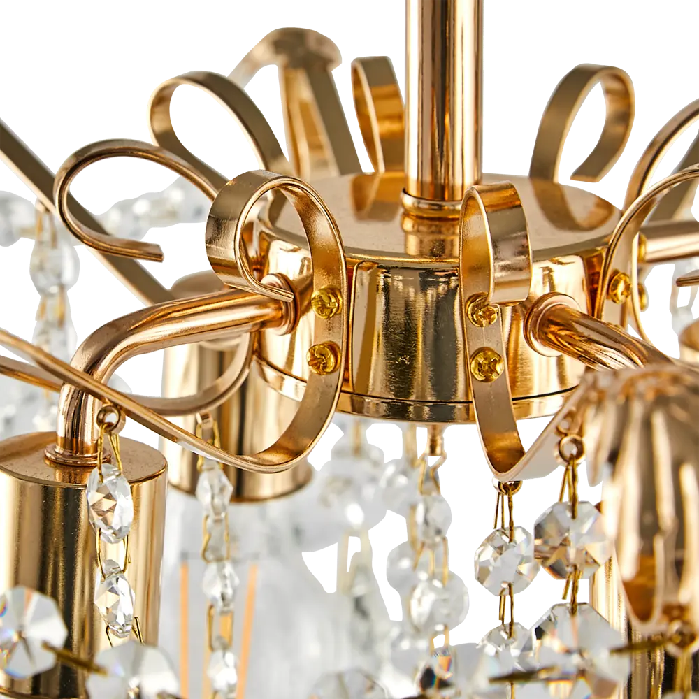 Люстра потолочная хрустальная Escada 1128/4, 4 лампы, 12 м², цвет золотистый STLM-2122339 - Вид №6