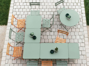 Стальной складной прямоугольный садовый стол