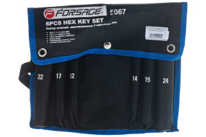 16483876 Набор 6-гранных Г-образных ключей 6 предметов, на полотне F-5067 Forsage