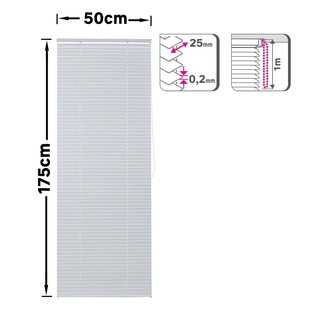 Жалюзи Inspire Epona 50x175 см алюминий цвет белый