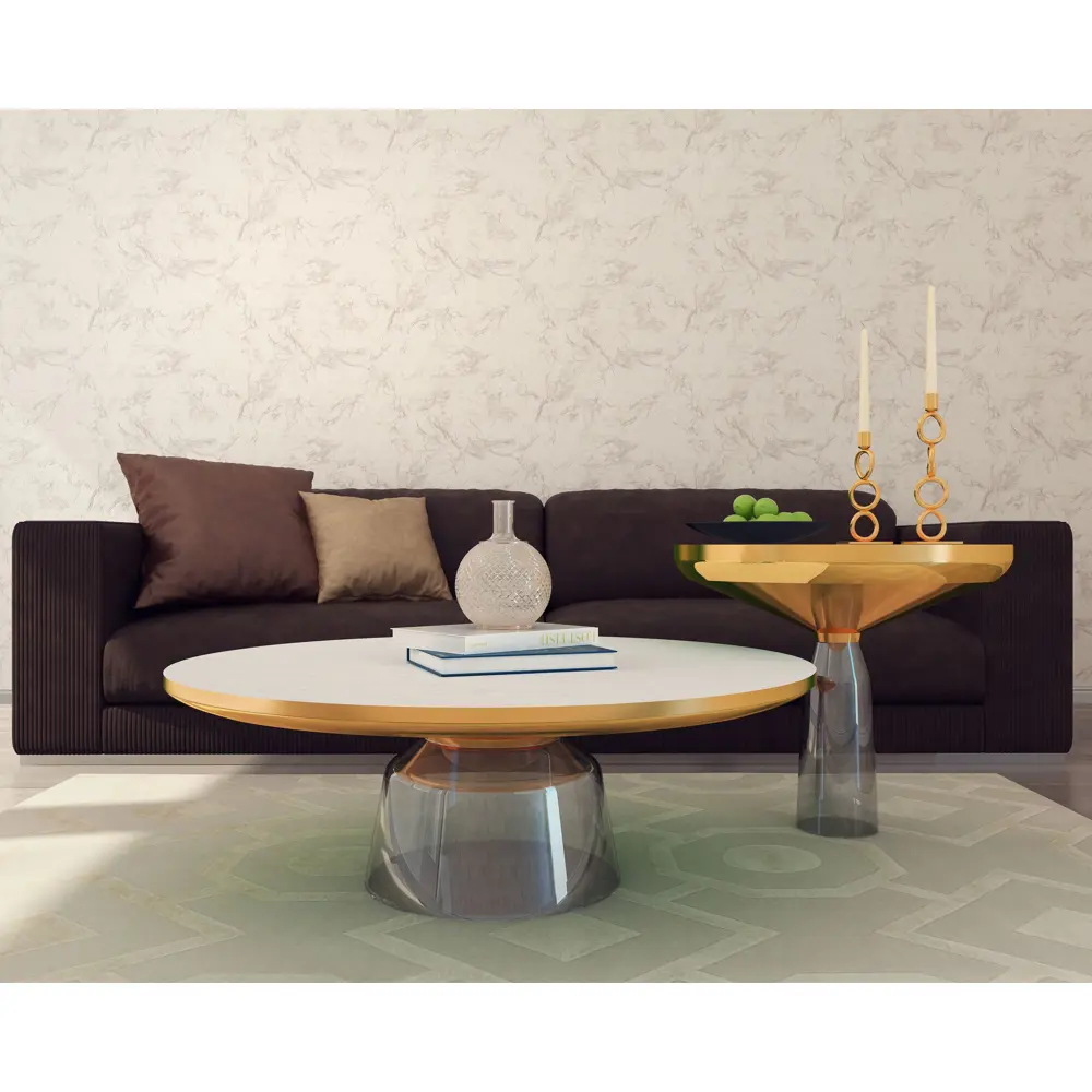Обои виниловые Палитра Мрамор 0.53х10 м цвет бежевый 1360-12 Marble STLM-2034782 - Вид №3