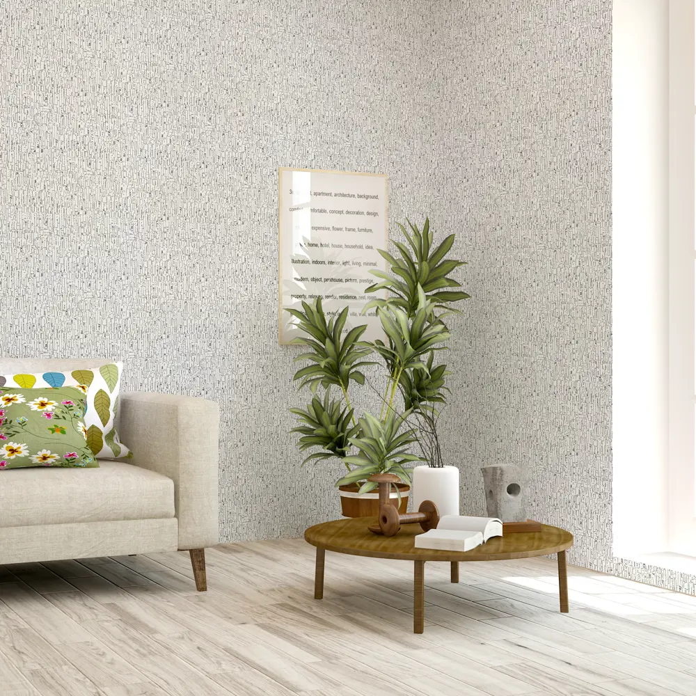 Обои флизелиновые Inspire Luka черно-белые 1.06 м White 1 STLM-2078373 - Вид №4