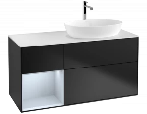 Villeroy&Boch Тумба под раковину Прямоугольная версия F801HAPD Finion Black Matt Lacquer