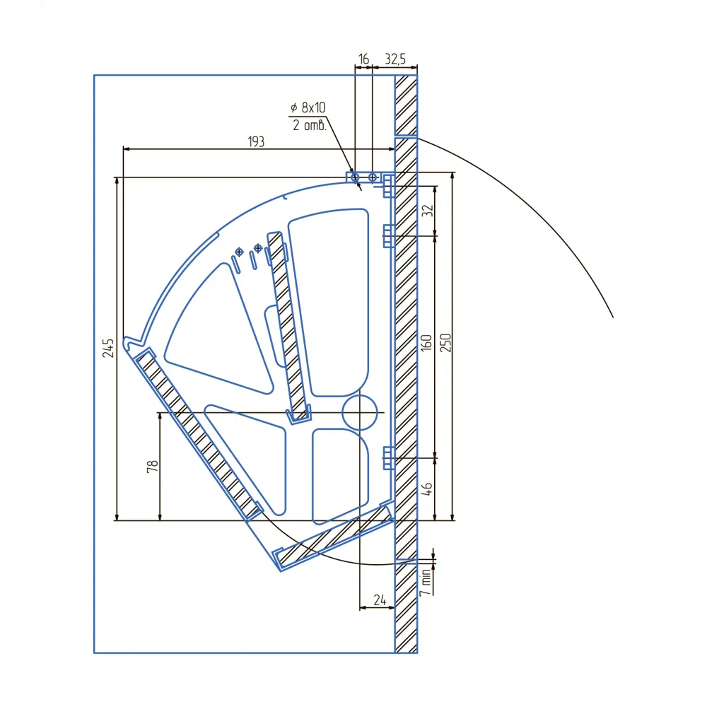 Механизм для обувниц Левша 2 секции пластик цвет бук STLM-2102829 - Вид №2