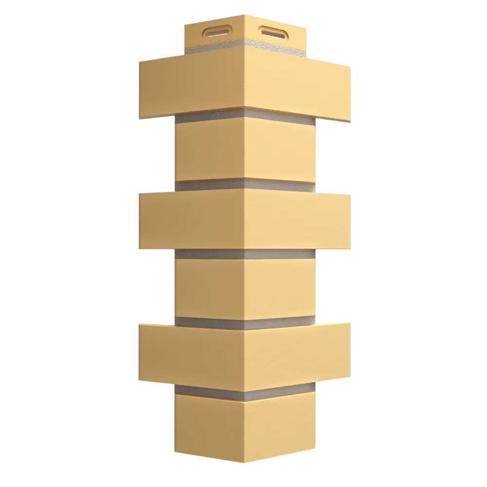 Угол наружный Dacha Кирпич гладкий цвет жёлтый STLM-2184695