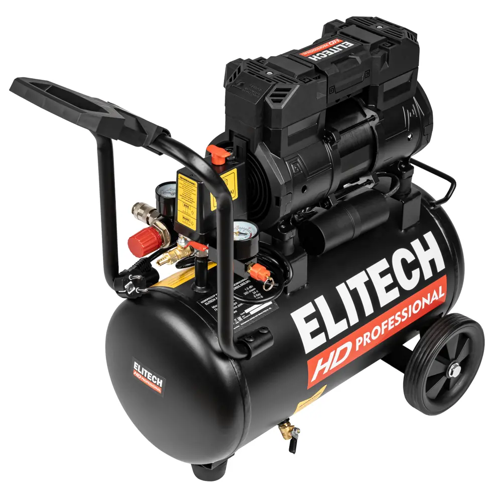 Компрессор сетевой поршневой безмасляный Elitech HD ACF 300-24S, 24 л 300 л/мин STLM-2106794