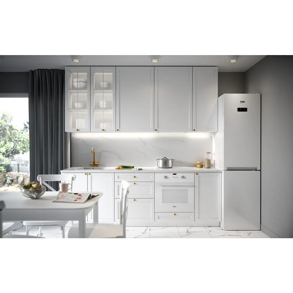 Фасад кухонного шкафа Ньюпорт 39.7x25.3 см KONSENSA МДФ цвет белый Ньюпорт белый STLM-2157901 - Вид №4