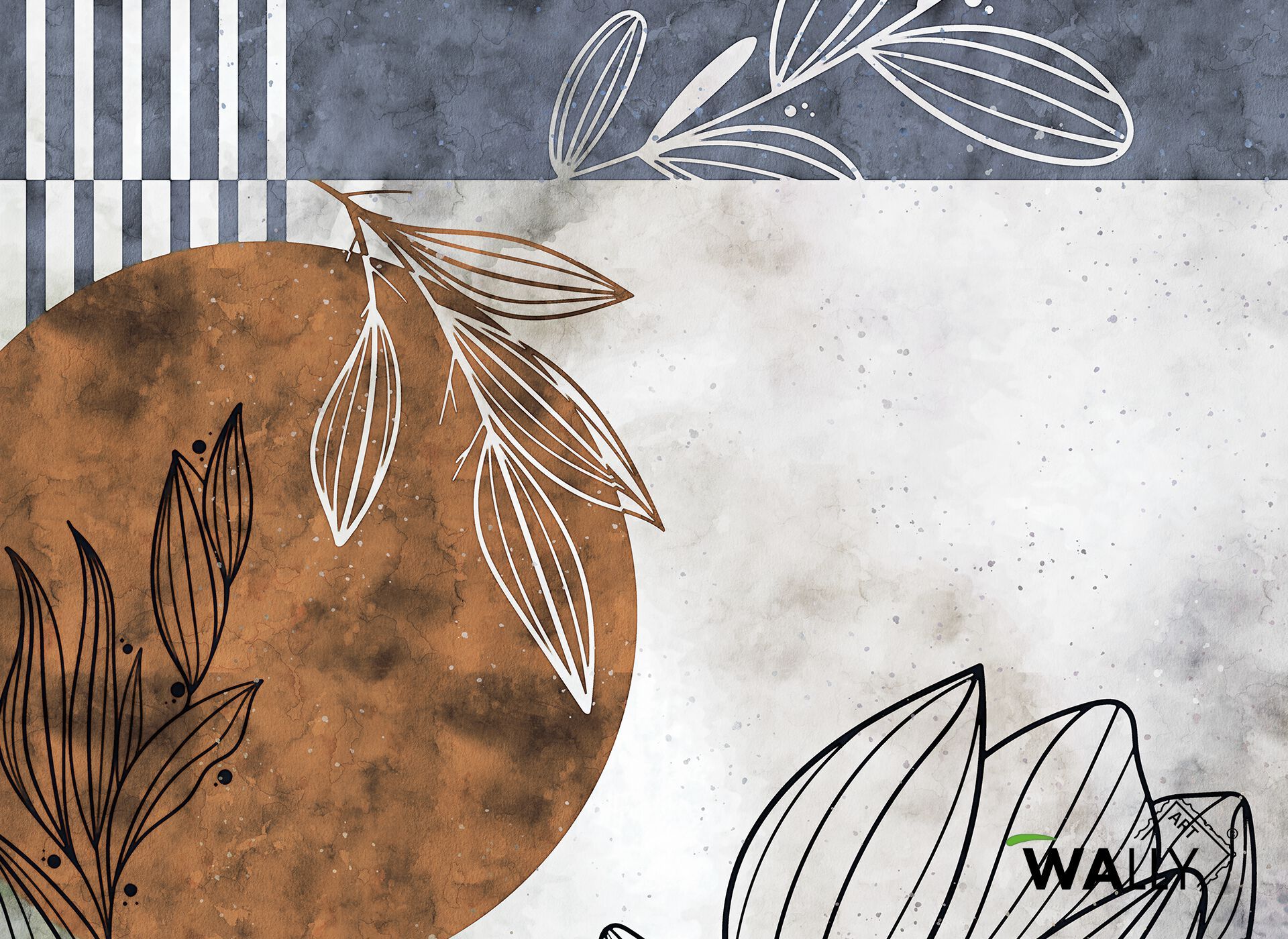 Моющиеся нетканые обои с цветочным рисунком WALLYART Lacollection ARCH-00137600 - Вид №5