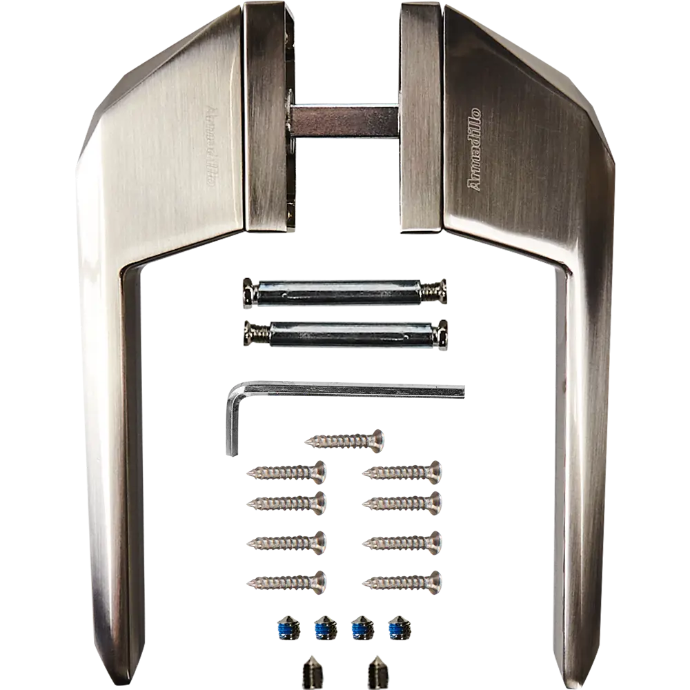 Ручка дверная Armadillo Stone UCS без запирания ЦАМ гальваническое покрытие цвет матовый никель STLM-2034535 - Вид №1