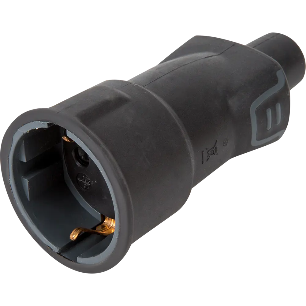 Розетка с заземлением Элиум 230 В цвет чёрный legrand STLM-2147107