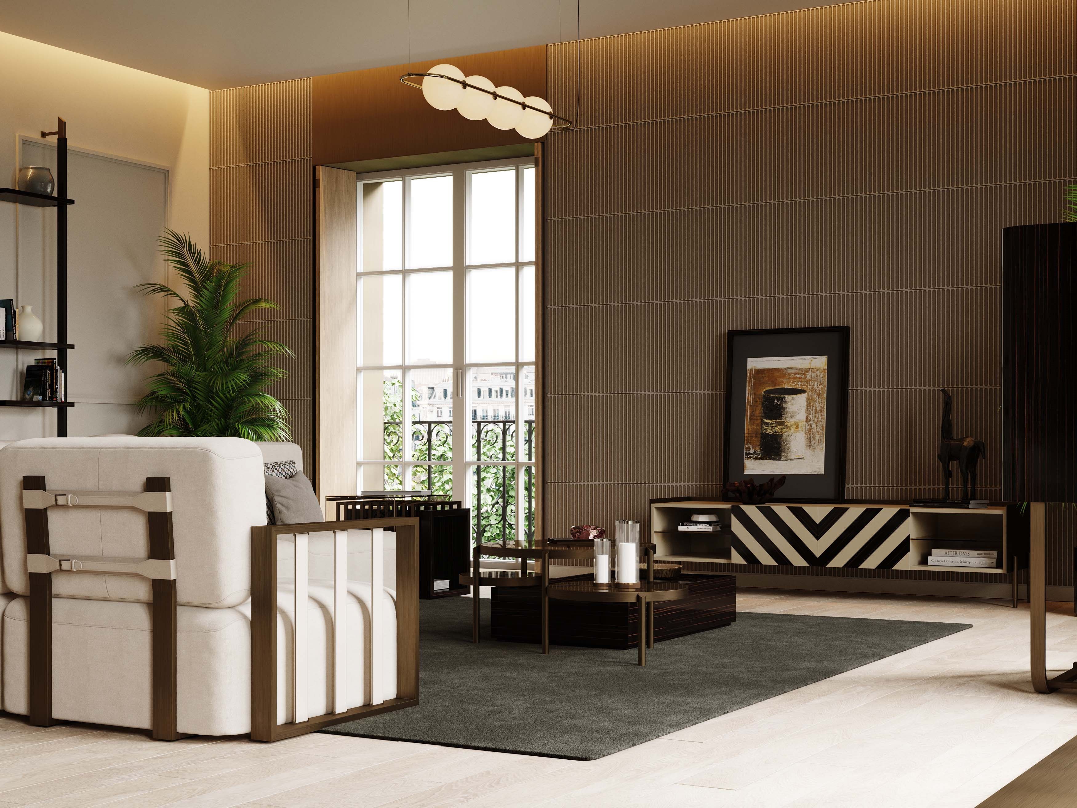 Деревянный шкаф для телевизора с распашными дверцами Stylish Club His &amp ARCH-00121988 - Вид №9