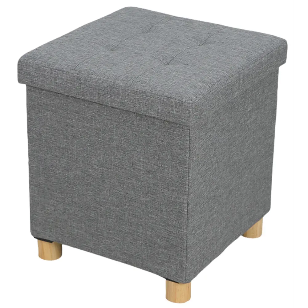 Пуф-столик складной 38x38x43 см цвет серый DREAM RIVER STLM-2064920