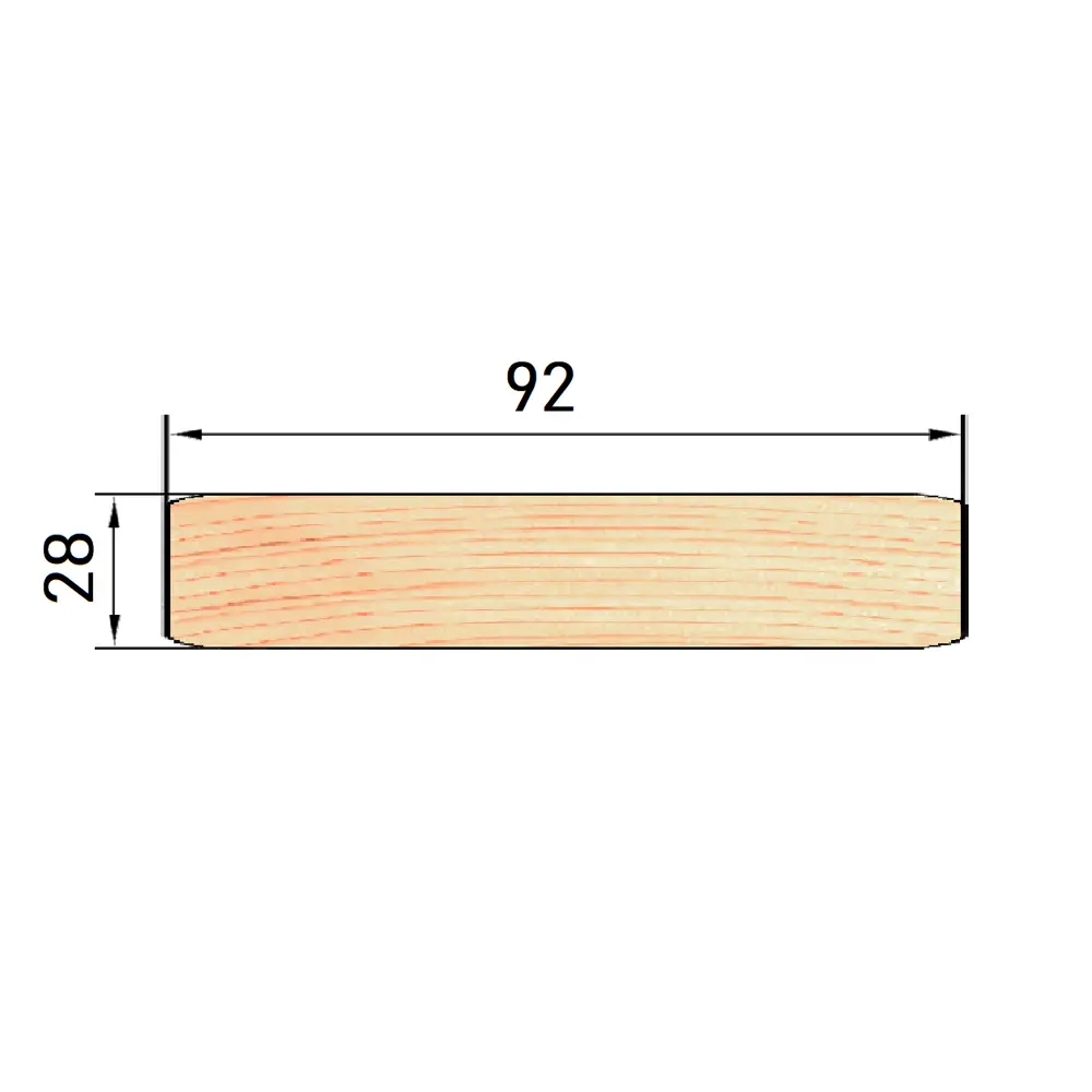 Полок 28x92x1200 мм Осина AB прямой с фаской угла Santreyd STLM-2164541 - Вид №4