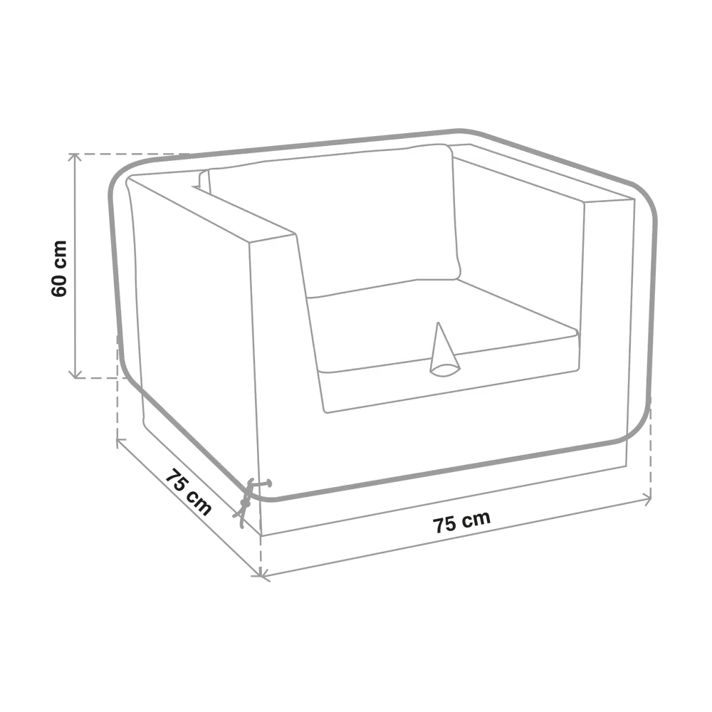 Защитный чехол для кресел Naterial 75x60x75 см полиэстер светло-серый STLM-2184475 - Вид №8