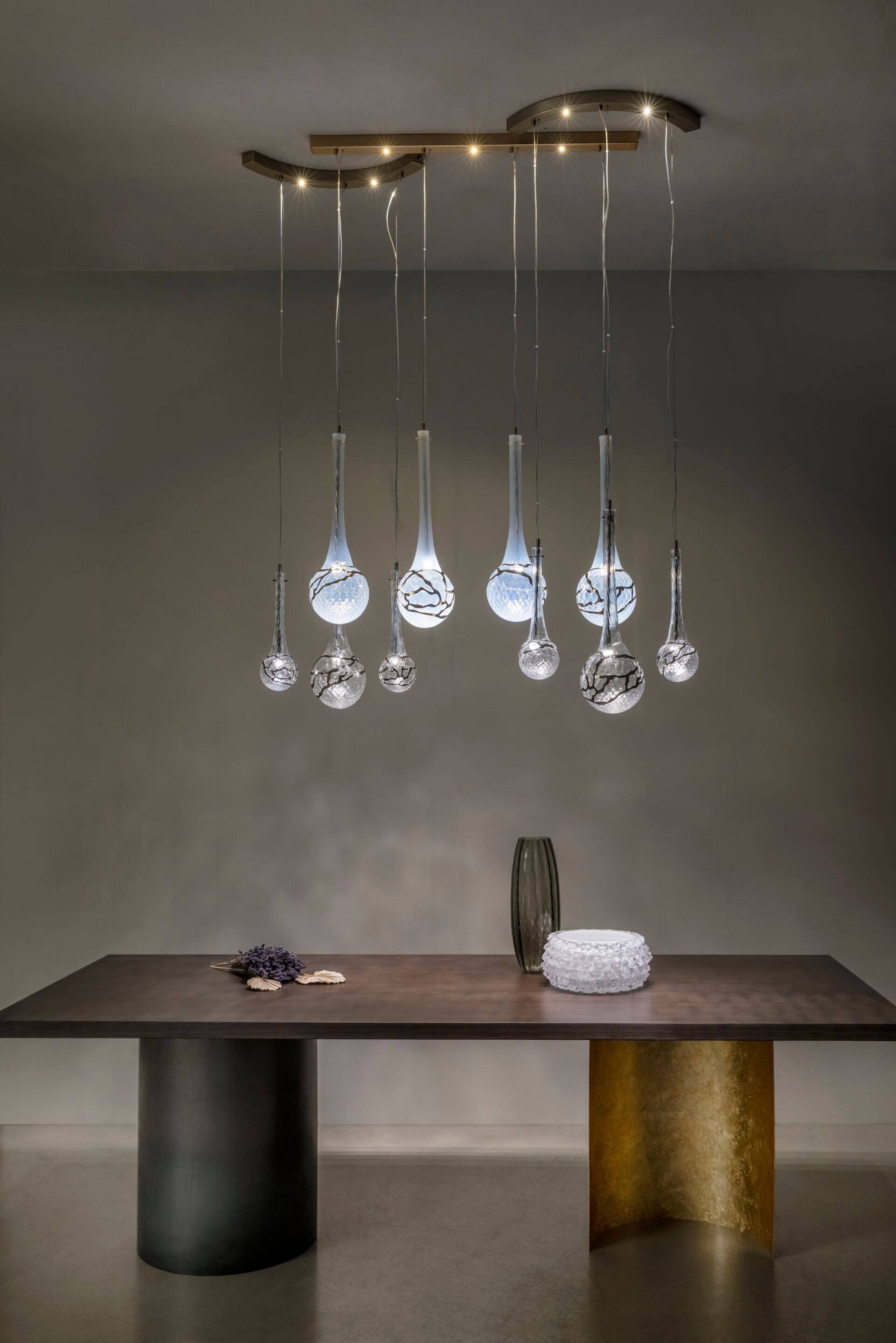 Люстра из дутого стекла Patrizia Volpato лунные капли ARCH-00077590 - Вид №1