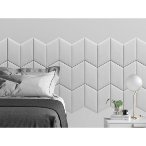 Стеновая панель Eco Leather White цвет белый 30х45см 2шт TARTILLA