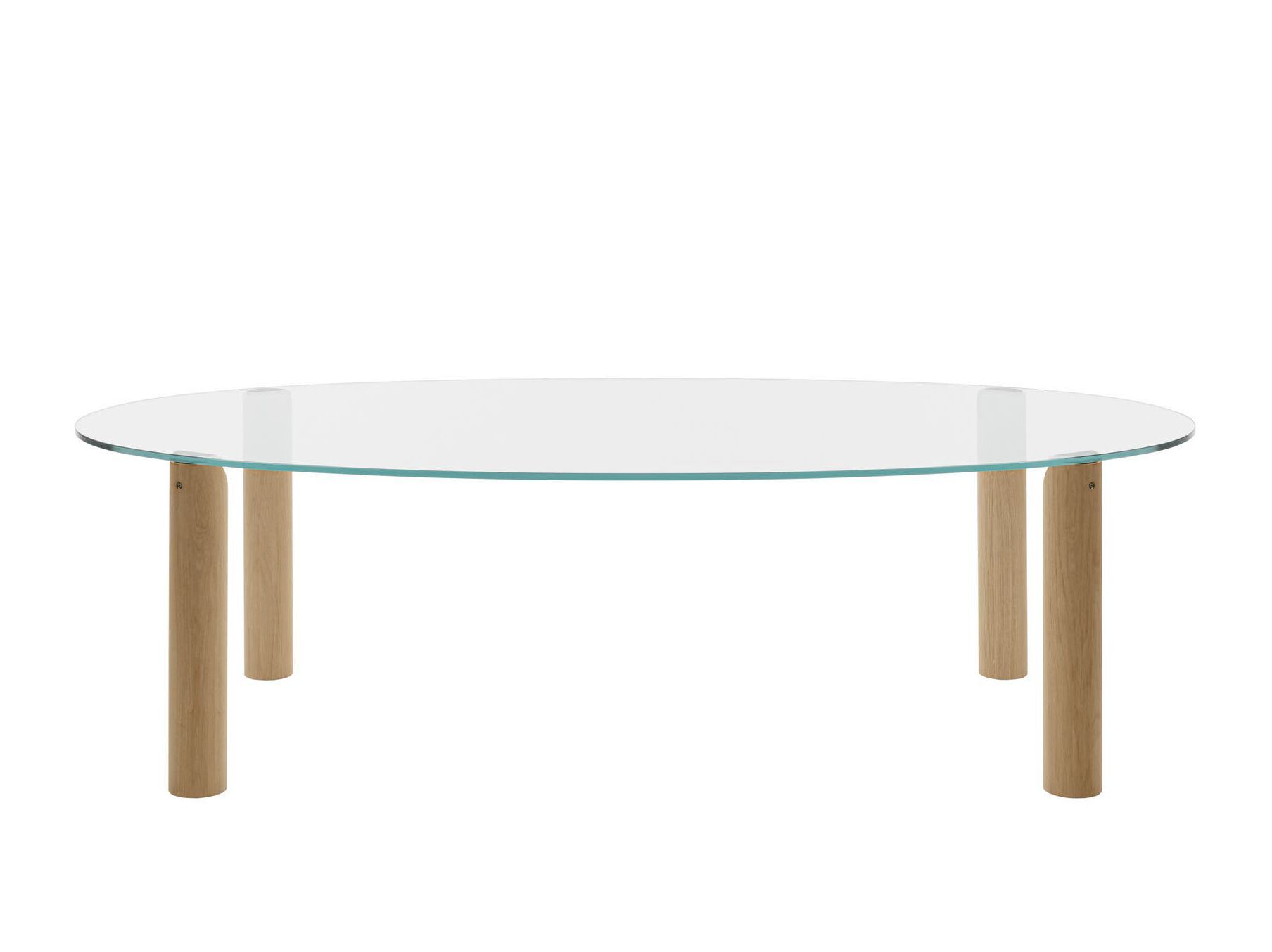 Овальный стол из дерева и стекла B&B Italia ISOS ARCH-00118604