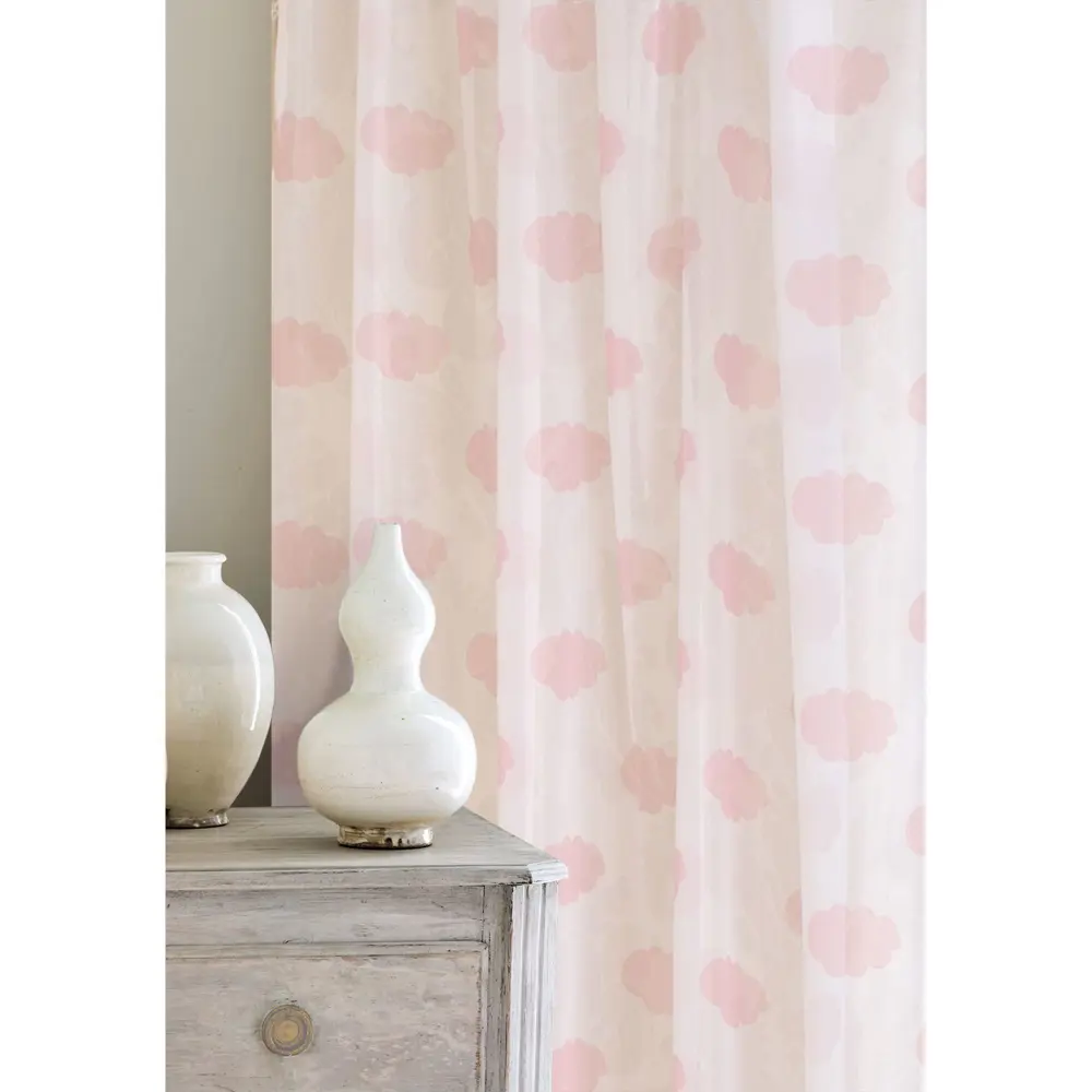 Тюль на ленте «Облака» 140х260 см цвет розовый SEASONS STLM-2066032 - Вид №9