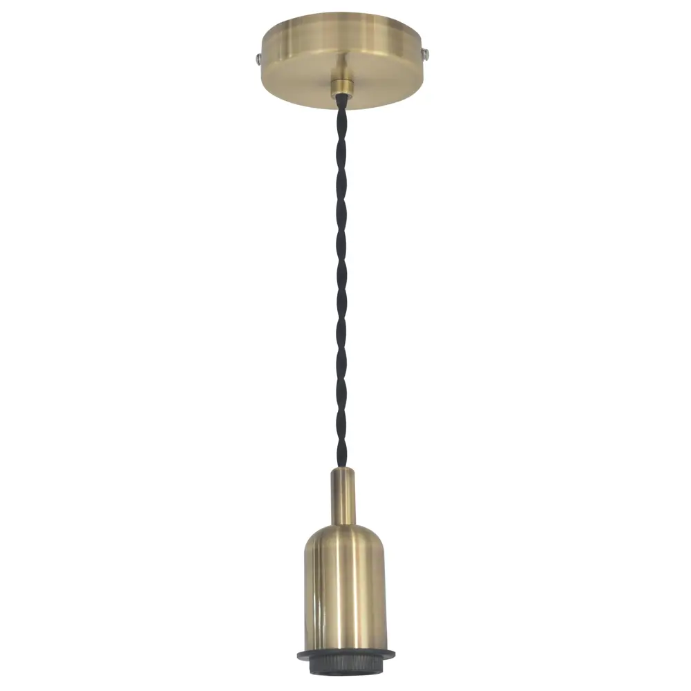 Шнур декоративный Hoopa 1xЕ27x60 Вт, цвет алюминий/латунь антик INSPIRE STLM-2074615