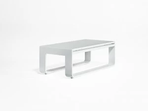 GANDIABLASCO Низкий прямоугольный садовый стол из термолакированного алюминия Flat