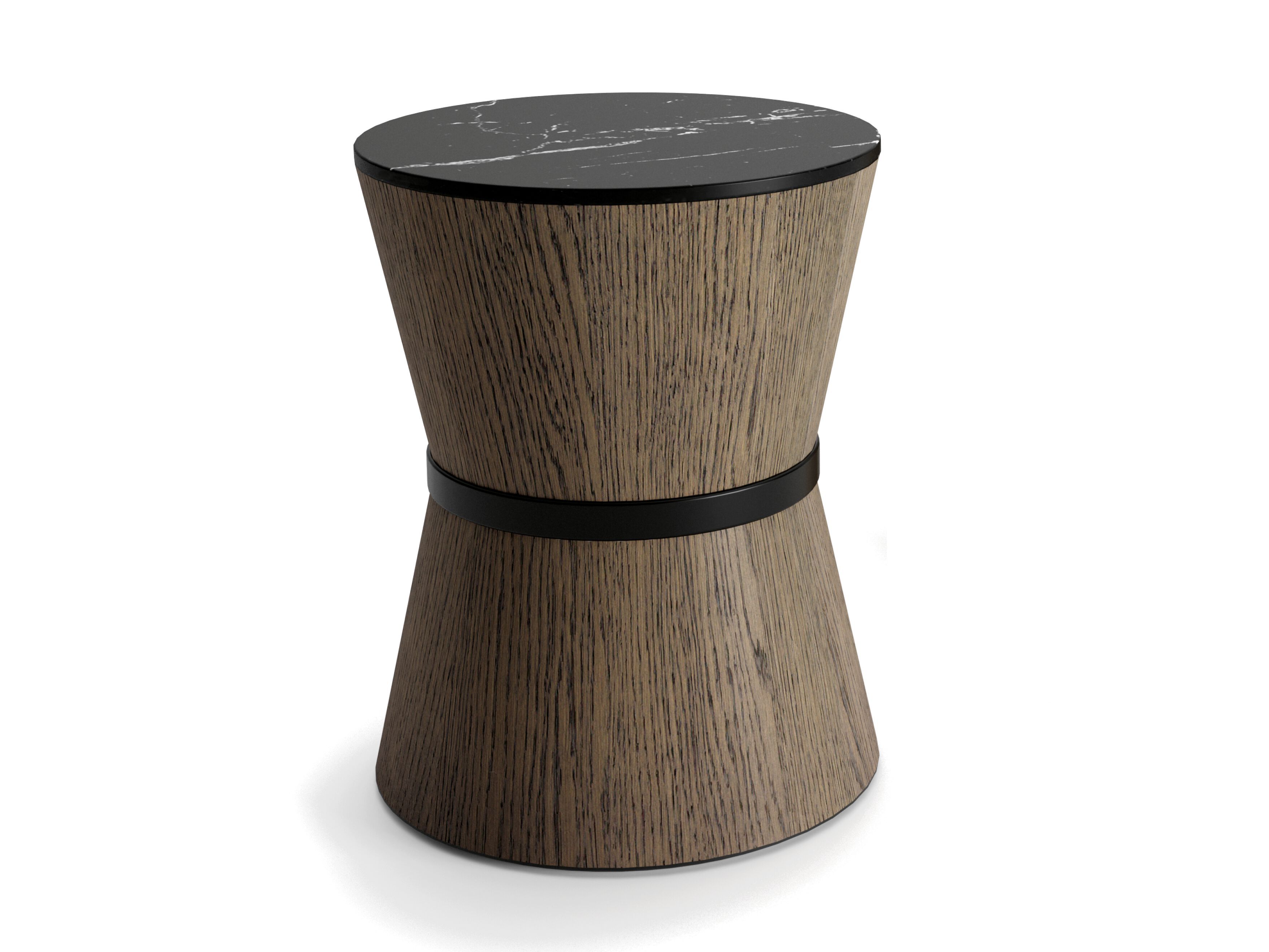 Круглый деревянный журнальный столик с керамогранитом Innova Imbottiti Мокко ARCH-00043650