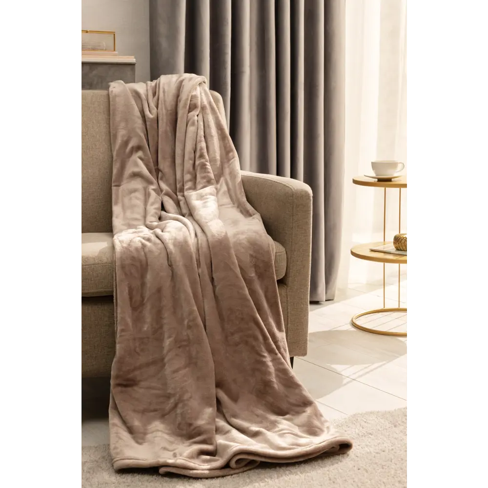 Плед Inspire Flamingo 200x220 см микрофибра цвет серо-коричневый STLM-2073535 - Вид №3