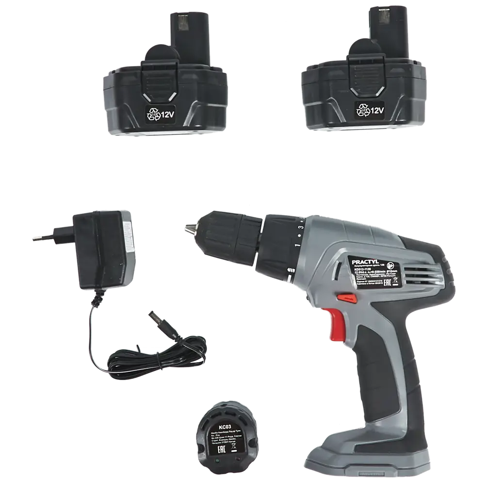 Шуруповерт аккумуляторный Practyl KD512-1120, 12 В Ni-Cd 1.3 Ач STLM-2162602 - Вид №4