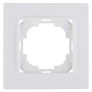 90621308 Рамка для розеток и выключателей 1 пост цвет белый Alegra STLM-0311577 NILSON