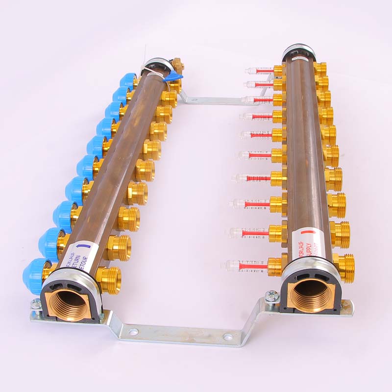 Коллекторная группа HKV/T с термостатическими вентилями и расходомерами WATTS Ind 1"x3/4"ЕК 10 выходов 10004204 - Вид №4