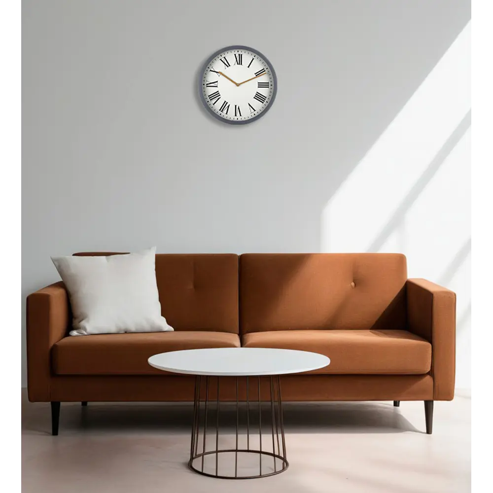 TROYKATIME Настенные часы с римским циферблатом в бело-серых тонах 89408016 STLM-1568674 - Вид №5