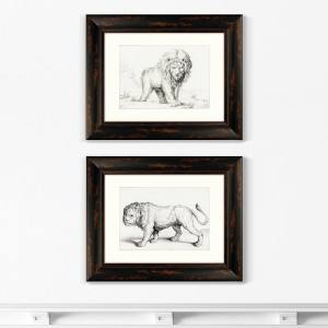91278049 Картина «» Диптих Lions, 1831г. (из 2-х картин) STLM-0532704 КАРТИНЫ В КВАРТИРУ