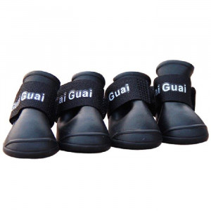 ПР0048915 Ботинки для собак силиконовые черные размер M 5х 4см ГРЫЗЛИК АМ