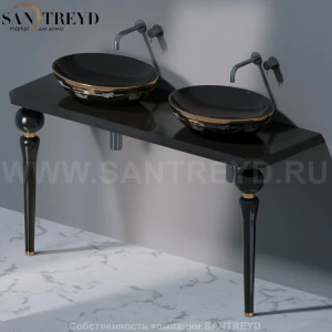 AeT ITALIA Deco Консольный столик с индивидуальными ножками и черной мраморной столешницей C275QN