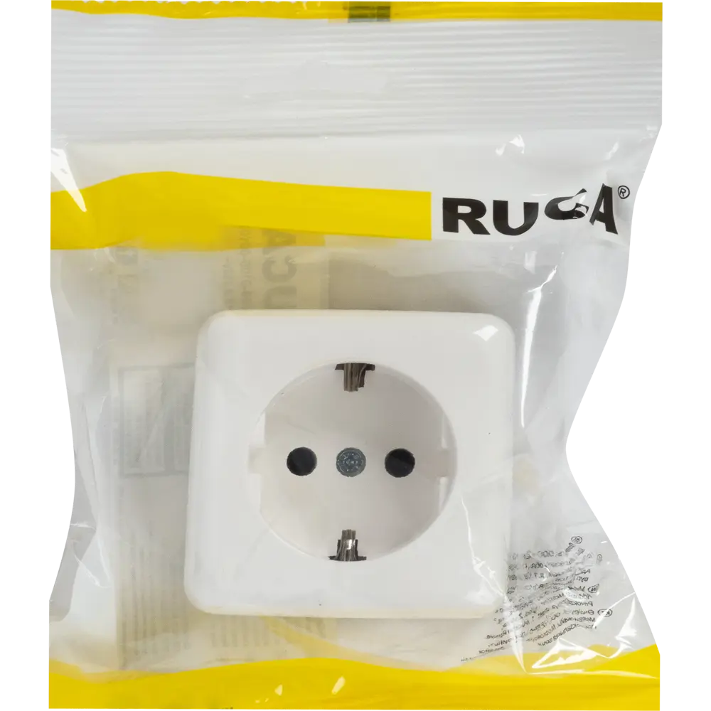 Розетка с заземлением цвет белый 82198924 STLM-2041242 RUCA  - Вид №4