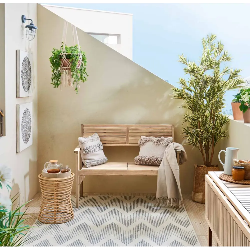 Скамья садовая Naterial Solis 120х55х90 см дерево светло-коричневая STLM-2177163 - Вид №4