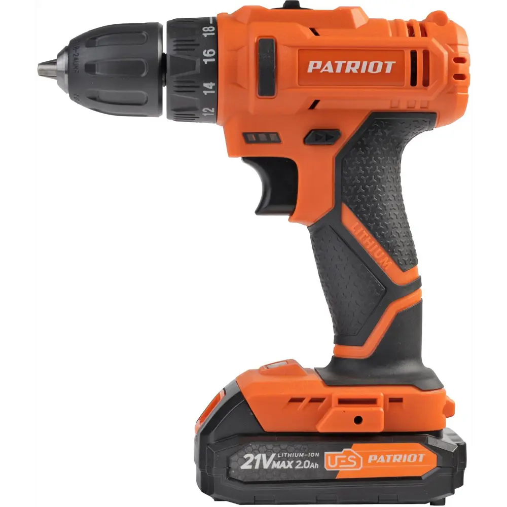 Дрель-шуруповерт аккумуляторная Patriot 189UES, 18 В Li-ion 2x2 Ач STLM-2059668 - Вид №2