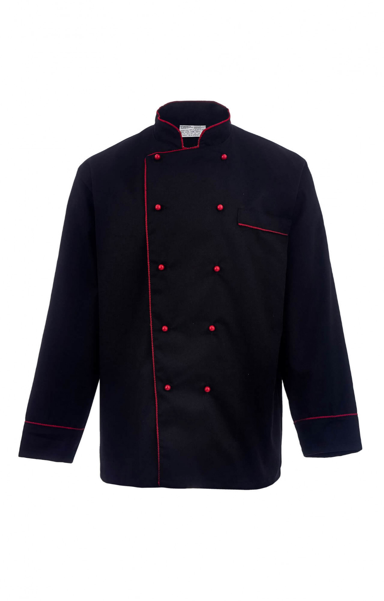 66007 Куртка поварская "Люкс" черная  Повар  размер 44-46/182-188 Спецодежда 