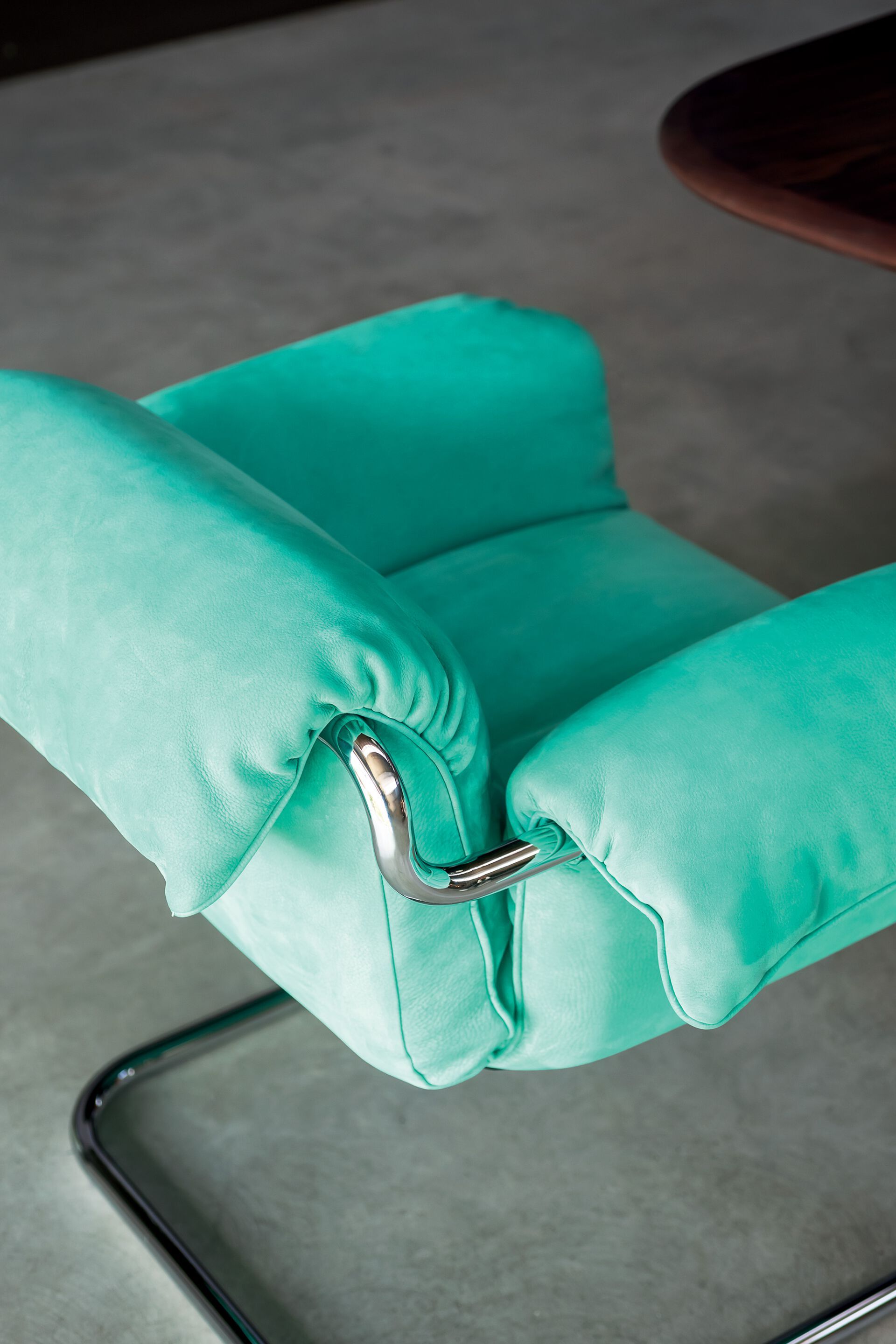 Кожаный консольный стул с подлокотниками Baxter SO FAR ARCH-00047867 - Вид №8