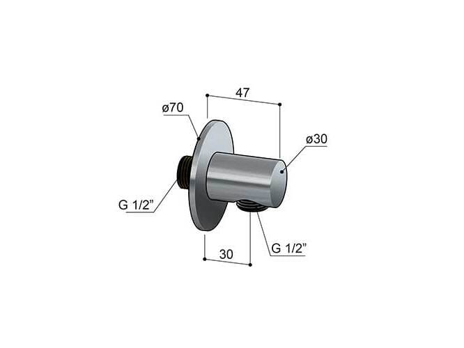 Латунь воды на выходе Hotbath Ace ARCH-00088465 - Вид №2