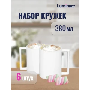 92002309 Кружка 380 мл A la bonne Luminarc стекло цвет белый 6 шт STLM-1348514