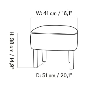Тканевая подставка для ног Audo Copenhagen Ingeborg ARCH-00027943 - Вид №5