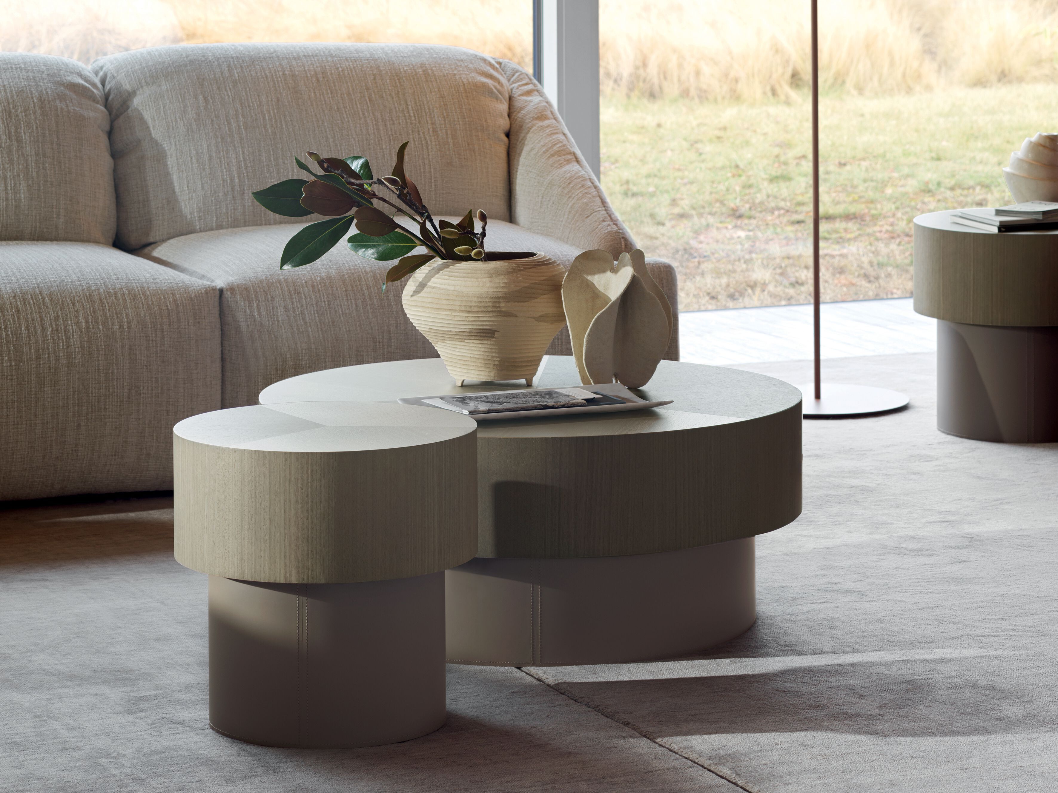 Круглый деревянный и металлический журнальный столик Ditre Italia BABEL ARCH-00122626 - Вид №2