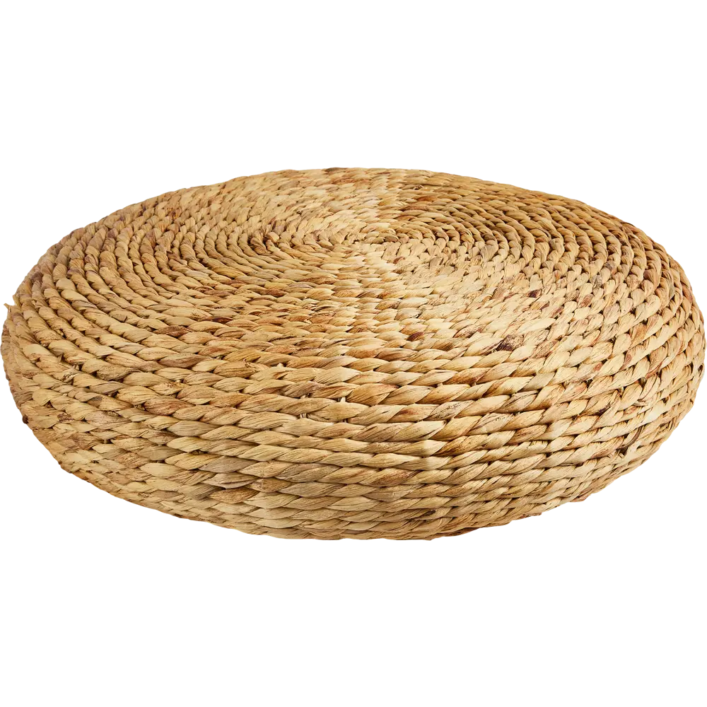 Пуф плетеный лен Atmosphera бежевый d55xh15 см STLM-2017892