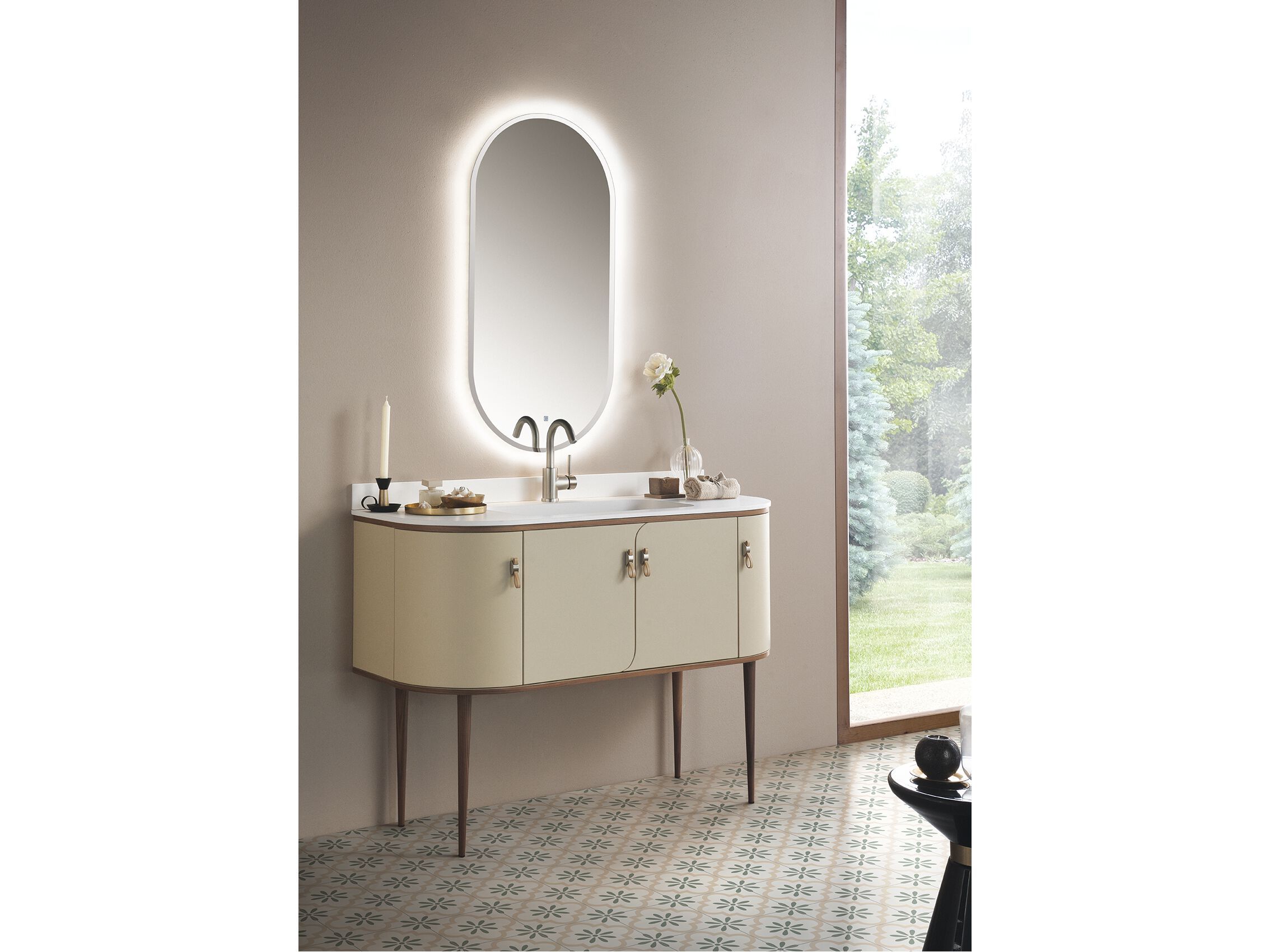 Напольный умывальник с дверцами Gaia Mobili Contemporary ARCH-00111306