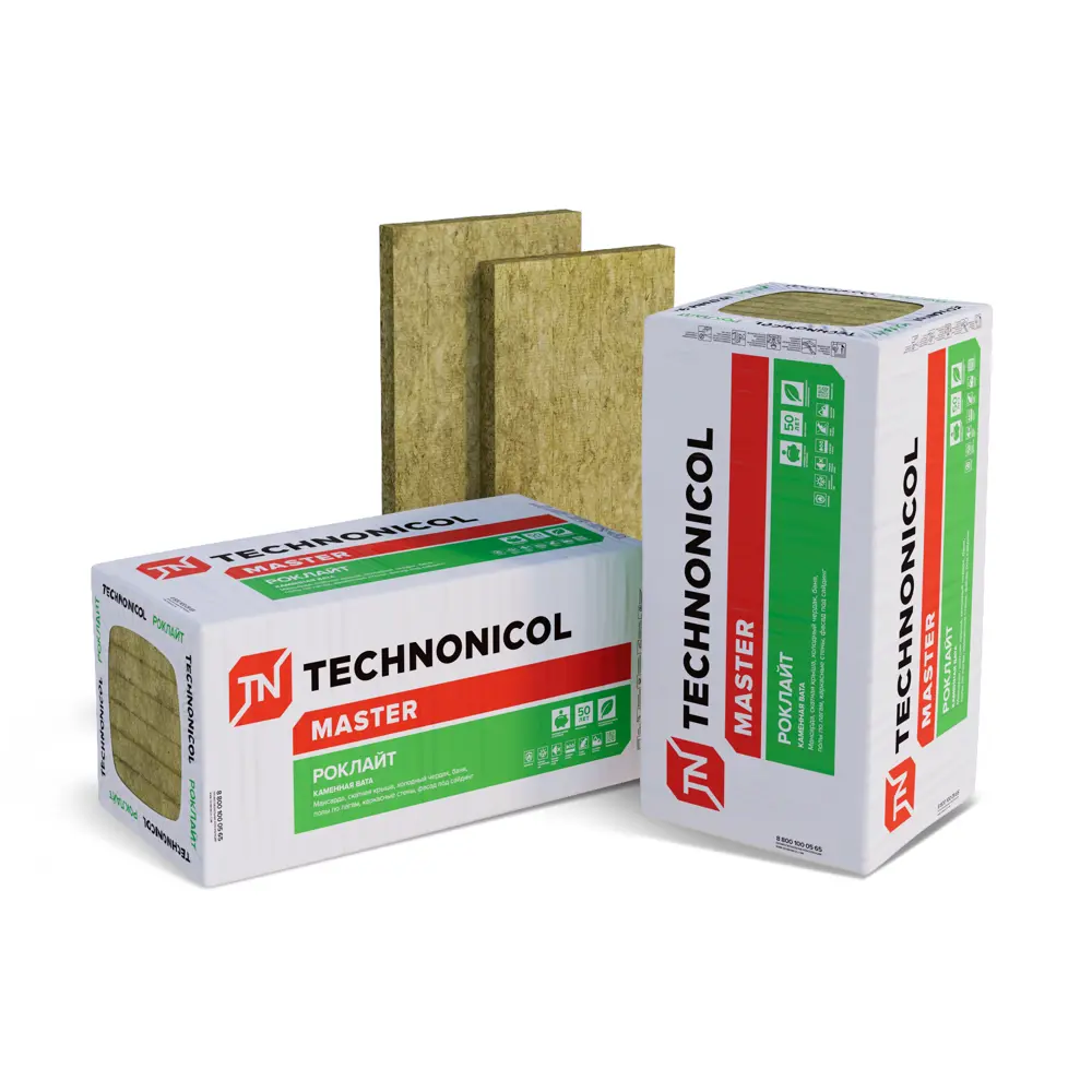 Утеплитель РОКЛАЙТ 100 мм 4.32 м2 ТЕХНОНИКОЛЬ STLM-2191417 - Вид №1