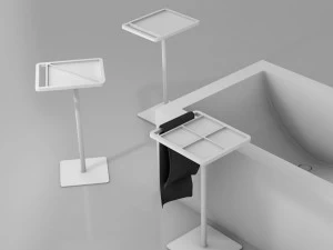 MOMA Design Квадратный стальной журнальный столик с подносом  Cdy 1-2-3