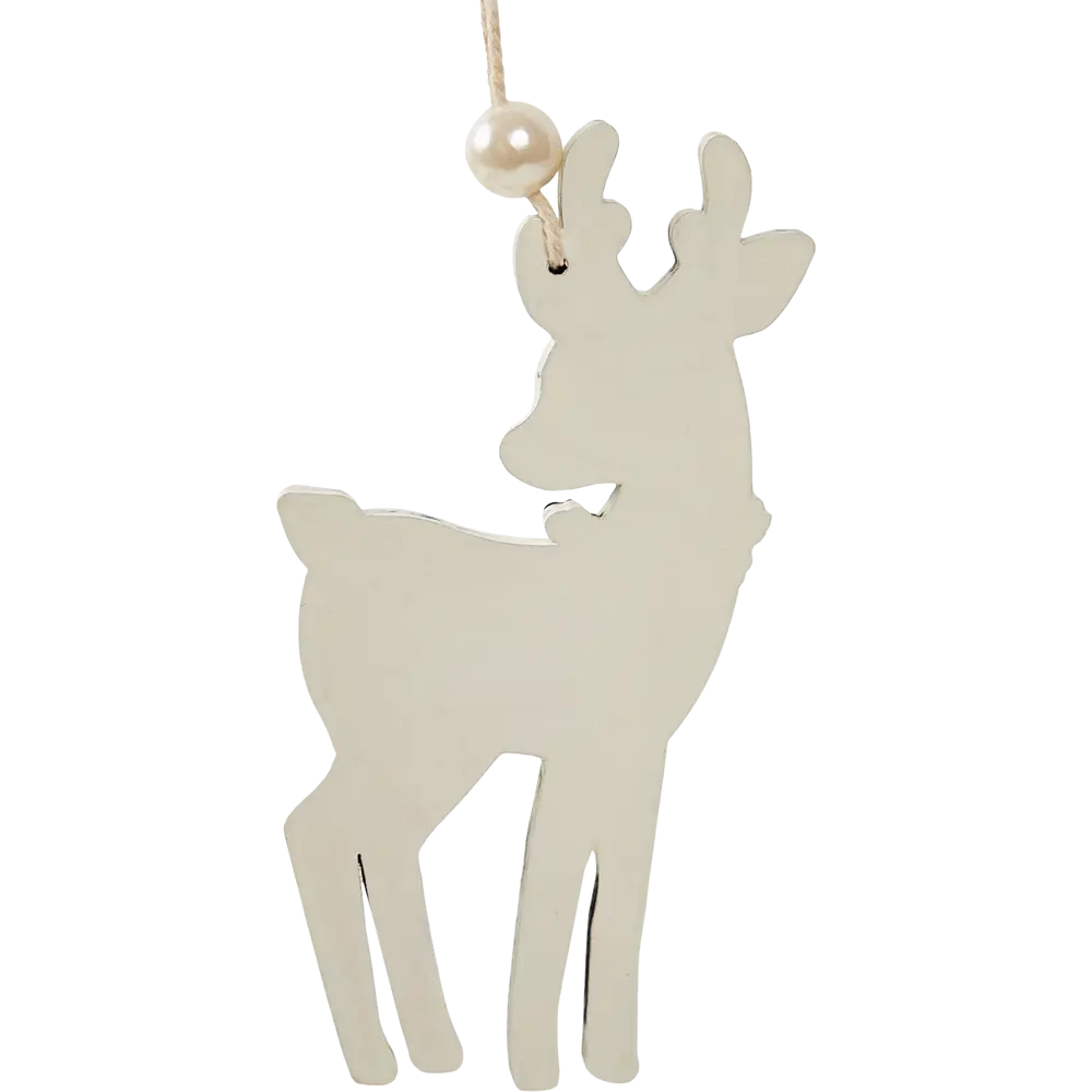 87036556 Елочная игрушка Олень 12x6 цвет бежевый STLM-0961838 Santreyd  - Вид №1