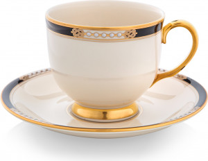 10593981 Lenox Чашка чайная с блюдцем Lenox "Подлинные ценности" 210мл Фарфор костяной