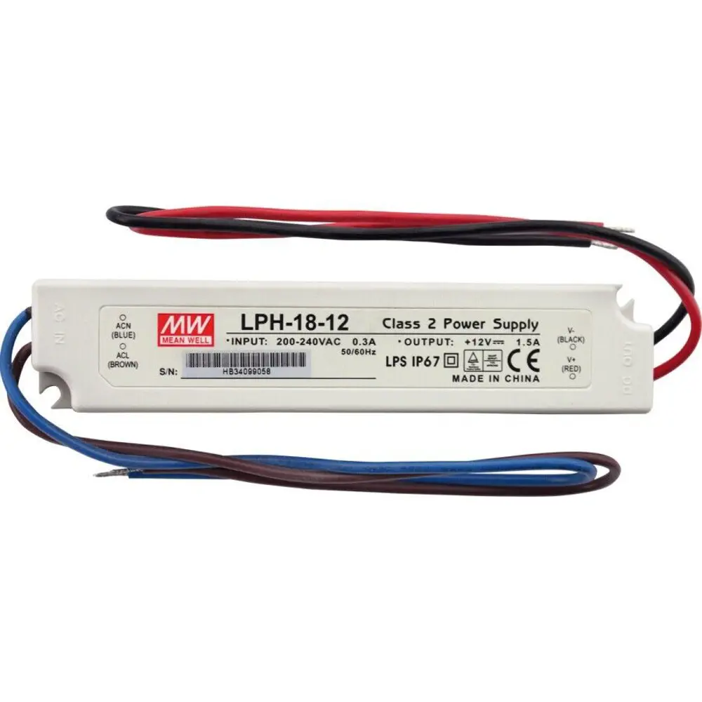 Блок питания AlcaPlast 230 V AC/12 V DC/18 W IP67 AEZ320