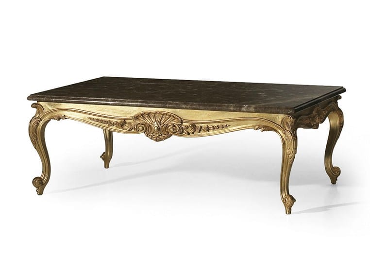 Прямоугольный журнальный столик с мраморной столешницей OAK Галерея ARCH-00036929